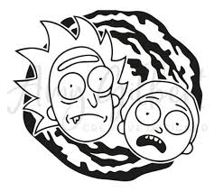 Rick Morty Portal Hand Drawn Illustration Compatible With Photoshop Illustrator In 2020 Rick And Morty Drawing Rick And Morty Stickers Coloring Books