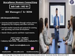 We Are Looking For A Bd Manager In Mumbai For A Leading Real Estate Industry The Ideal Candidate Should Be A Graduate Pg 2020 Job Opening Job Posting Job Hunting