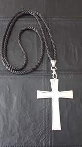 Black Cord With 4 Inch Flared Cross Cross Necklace Necklace Jewelry