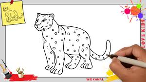 Leopard Zeichnen Schritt Fur Schritt Fur Anfanger Kinder Zeichnen Lernen Youtube