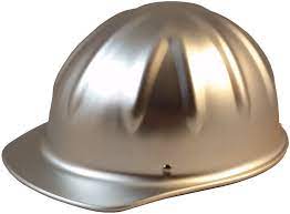 Original Skullbucket Aluminum Silver Hard Hat Cap Style Ratchet Suspension Skullbucket