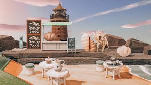 Miss Acnh My Seafood Restaurant During Sunset And By Night Animal Crossing Wild World Animal Crossing Game Animal Crossing