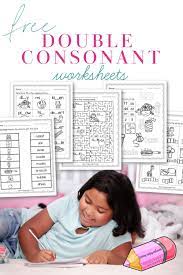 Double Consonant Worksheets Double Consonants Homeschool Printables Consonant