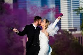 They really went out their. This Ultra Stylish Modern Wedding Is A Color Lover S Dream Tidewater And Tulle Coastal Virginia Wedding Blog And Magazine