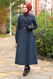 Pardesu Manseti Britli Kase Pardesu 8815w153 Indigo Coats For Women Fashion Shirt Dress