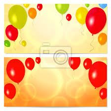 An einem samstagabend arbeiten dort 140 ehrenamtliche ärzte, sanitäter und helfer. Geschenkgutschein Einladung Oder Karte Vorlage Mit Bunten Luftballons Wandposter Poster Gutschein Bander Luftballons Myloview De