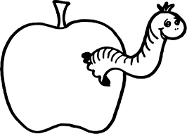 These spring coloring pages are sure to get the kids in the mood for warmer weather. Cool Apple And Worm Small Coloring Page Coloring Pages Coloring Home