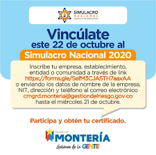 Simulacro nacional por sismo 19 de mayo 2021 introducción el próximo 19 de mayo, en conjunto con la coordinación nacional de Participa Del Simulacro Nacional Alcaldia De Monteria Facebook