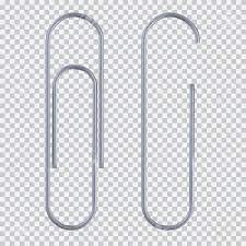 Realistic Paper Clip Set Isolated On White Black Transparent For Paper Clip Transparent Background21529