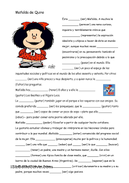 El Presente Con Mafalda Ejercicios De Espanol Verbos En Espanol Hojas De Trabajo