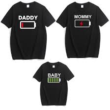 2021 Summer Battery Printed Daddy Mommy Baby Short Sleeve Family T Shirts China Oem T Shirt And Customized Logo T Shirt Price Made In China Com