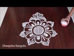 Simple And Easy Rangoli Design Beautifull Kolangal Free Hand Muggulu Big Kolam Youtube