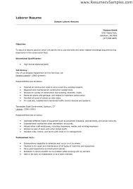 Unforgettable General Labor Resume Examples To Stand Out