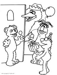 Sesame Street Birthday Coloring Pages Coloring Pages Printable Com