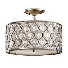 Choose from contactless same day delivery, drive up and more. Feiss Lucia Semi Flush Crystal Ceiling Light In Burnished Silver Fitting Style From Dusk Lighting Uk