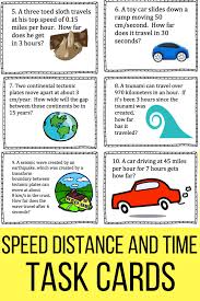 Speed Distance And Time Practice Problems Task Cards Middle School Physics Middle School Science Class Middle School Science Teacher