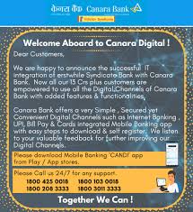 Its headquarter is in bengaluru. Canara Bank On Twitter Welcome Aboard To Canara Digital We Are Happy To Announce The Successful It Integration Of Erstwhile Syndicate Bank With Canara Bank Now All Our Customers Are Empowered To