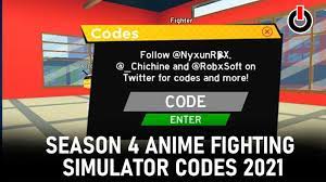 Redeem this code and get 5 000 chikara shards. All New Season 4 Anime Fighting Simulator Codes July 2021