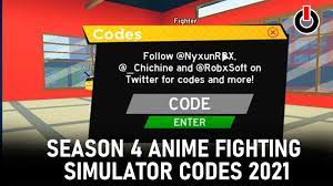 If you have not redeemed the following codes as of yet, make sure to redeem them as early as possible. All New Season 4 Anime Fighting Simulator Codes July 2021