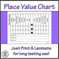 place value chart freebie by route 22 educational