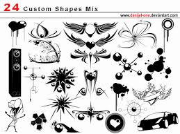 The shapes offered by photoshop are exactly like that. 700 Useful Shapes For Adobe Photoshop Print24 Blog