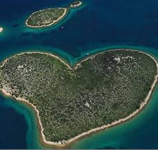 Galešnjak (also called island of love, lover's island, otok za zaljubljene, love island) is located in the pašman canal of the adriatic, between the islands of pašman and the town of turanj on mainland croatia. The Heart Shaped Island Of Galesnjak In Croatia Interestingasfuck