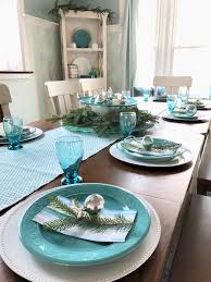 Come in today for great deals on furniture for every room in your home. The Table Was Set Each Of The 12 Place Settings Received A White Charger Turquoise Dining Room Furniture Makeover Dining Room Furniture Dining Room Makeover