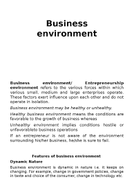 Topic 3 Business Environment Swot Analysis Entrepreneurship