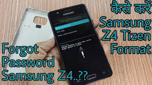 How To Format Samsung Z4 Tizen After Forgot Password In Hindi Youtube