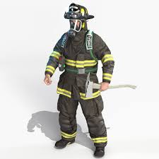 3d Vr 3d Model Model Fireman