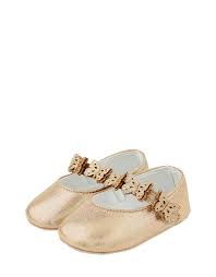 Sweet shoes for tiny toes! Baby Savannah Butterfly Bootie Shoes Gold Baby Booties Monsoon Global
