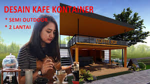 Konsep desain cafe ini adalah interior bernuansa klasik. Desain Cafe Container Kafe Kontainer Semi Outdoor Youtube