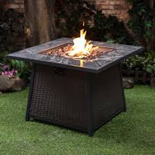 These models are easy to operate and are cleaner as they burn gas rather than firewood. Berkley Jensen 35 Wicker Gas Fire Table Bjs Wholesale Club