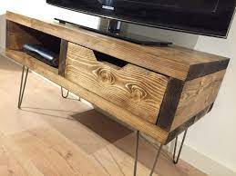 The faux white marble finish pairs with the gold hairpin legs for an easy to clean. Solid Pine Box Tv Stand With Drawer And Hairpin Legs Newco Interiors Bespoke Joinery Made To Measure