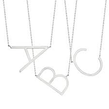 Sterling Silver Sideways Single Initial Necklace Ross Simons