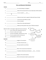 The last selection of the worksheet set examines all the different disease that are caused directly or indirectly in humans by a virus or bacterial infection. Virology Studyres Com