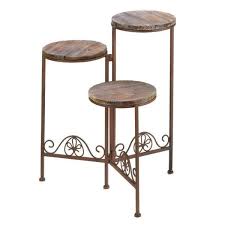 Buy rustic farmhouse decor wholesale at koehler home décor! Rustic Wooden Metal 3 Tier Plant Stand Outdoor Decor Holder Round Garden Planter Ebay