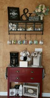 Love Our Upgraded Our Coffee Bar Table Kirklands Wall Shelf Hobby Lobby Friends Art Etsy Flowers Michae Coffee Bar Home Coffee Bars In Kitchen Coffee Bar