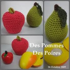 Dinette Pomme Poires Tutos Que Cache Ma Boite A Belette Dinette Nourriture En Crochet Pomme Au Crochet