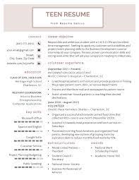 Resume For Teens Examples Writing Tips