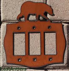4 Pack Bear Rocker Triple Light Switch Plate Cover Metal Western Rustic Cabin 752025858233 Ebay