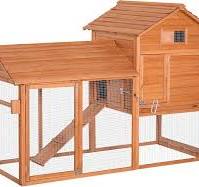 Amazon.com: Pawhut gallinero portátil con cerca y ruedas, 4 ...