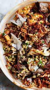 Herby Barley Salad With Butter Basted Mushrooms Recipe Healthy Recipes Recipes Food