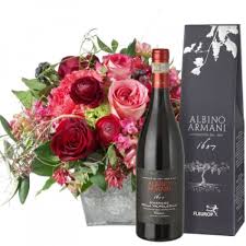 Sir ian botham wine and gin, kylie minogue wines, wine and gift boxes, luxury wine hampers, gin & tonic hampers. Poetry With Roses And Amarone Albino Armani Docg 75cl Small Anniversary Flowers Birthday Flower Delivery Flower Delivery Uk