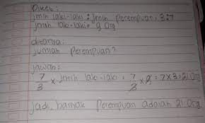 Pak abdul mempunyai persediaan makanan. Perbandingan Jumlah Laki Laki Dan Perempuan Dalam Suatu Kelas Adalah 3 7 Jika Banyak Siswa Brainly Co Id