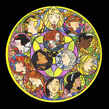 Tenyo disney brilliant princess stained glass gyutto size series jigsaw puzzle (500 piece). 50 Disney Stained Glass Wallpaper On Wallpapersafari
