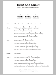 Twist And Shout Sheet Music The Beatles Piano Chords Lyrics In 2020 Piano Chords Songs Guitar Chords For Songs Piano Chords Music