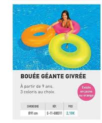 Offre Bouee Geante Givree Chez Cash Piscines