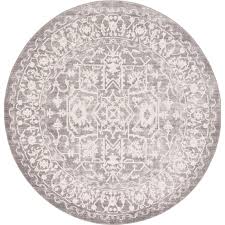 Shop over 12,000 top gray round rug and earn cash back all in one place. Unique Loom New Classical Olympia Gray 6 0 X 6 0 Round Rug 3131233 The Home Depot In 2021 Round Area Rugs Round Rugs Light Grey Rug