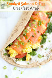I plan to have smoked salmon for breakfast tomorrow and i am not going to cook it first. Easy Smoked Salmon Breakfast Wrap Two Healthy Kitchens